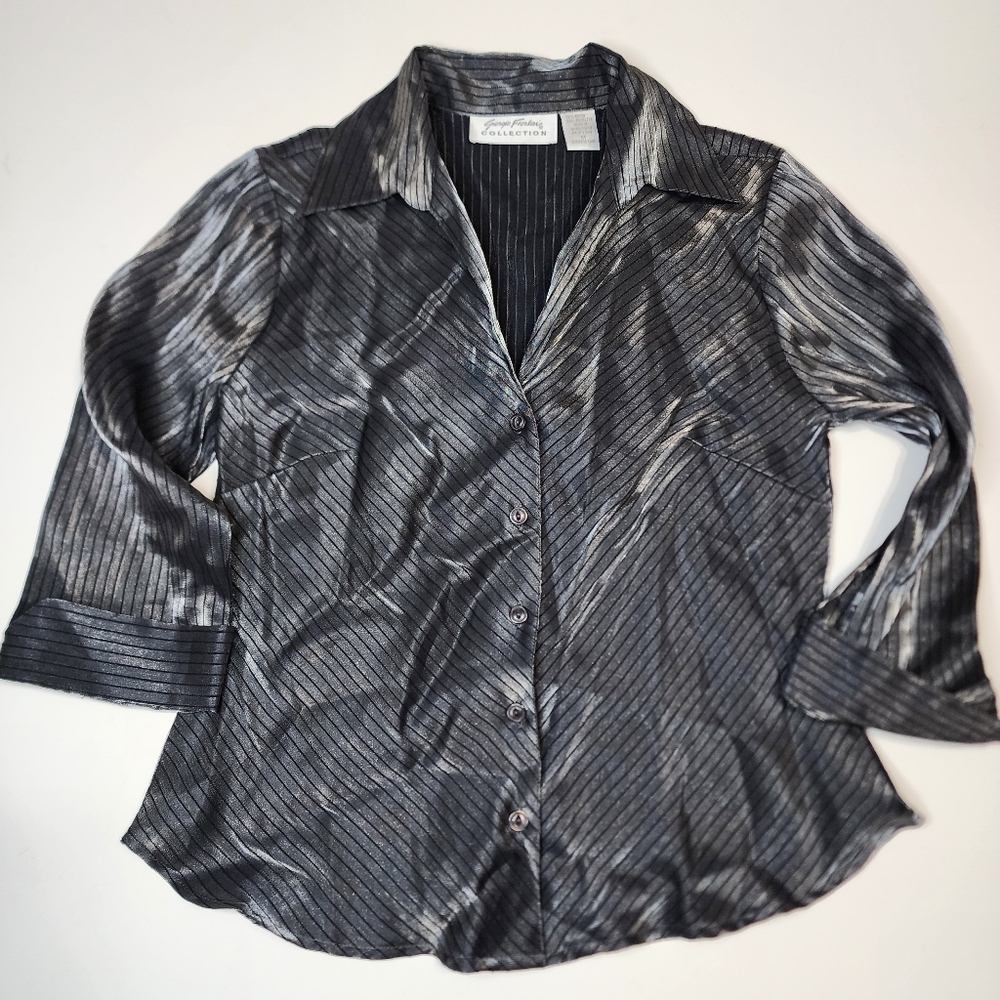 Elegant Black Striped Blouse